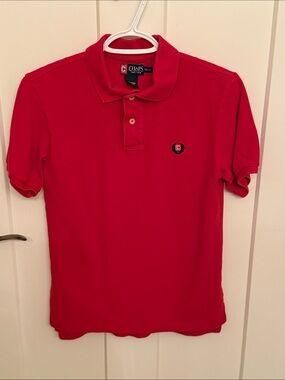 Boys’ Chaps Red Polo Shirt with Embroidered Crest
